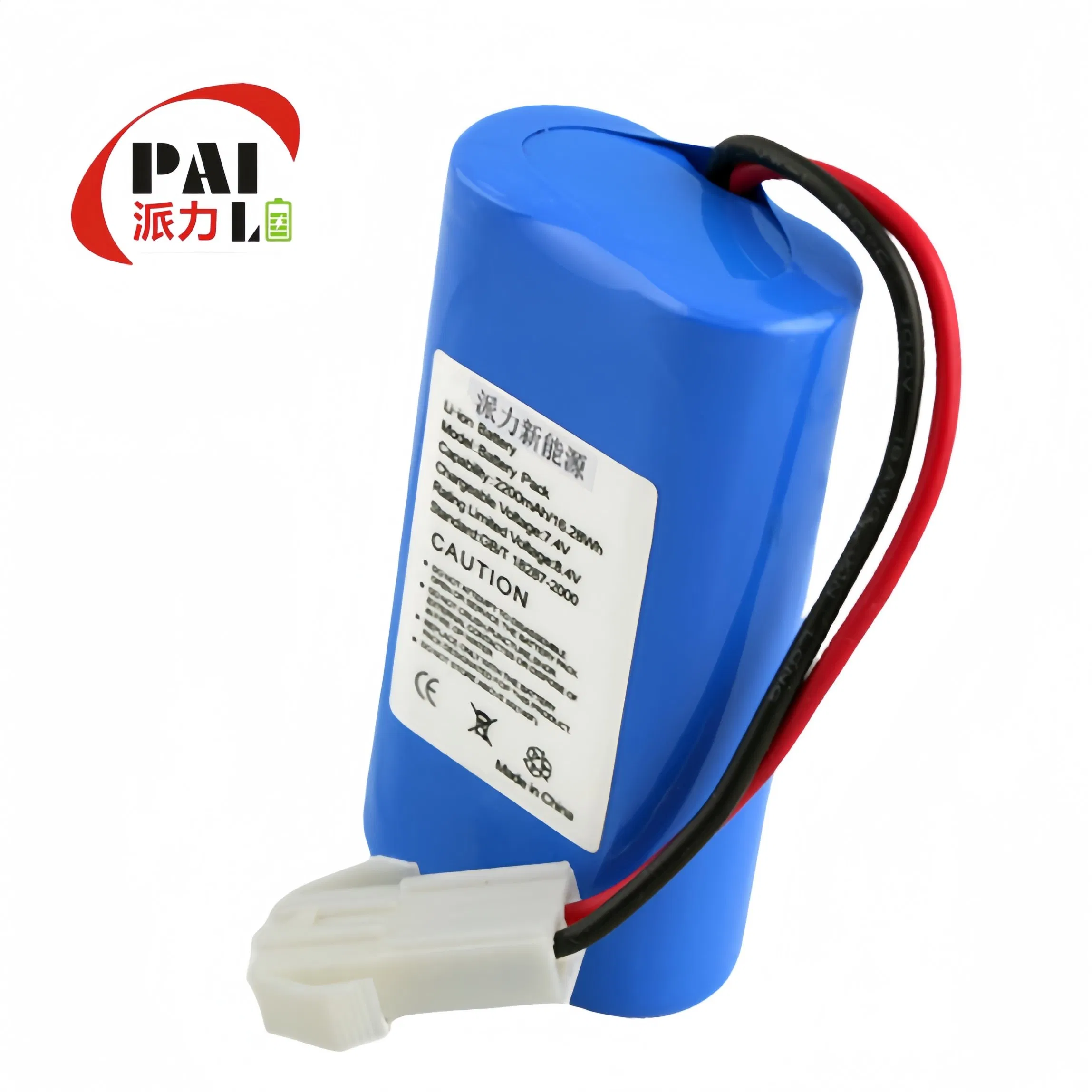 Batería de celda de iones de litio de potencia calentada 7.4V 2200mAh 2s1p 18650 Paquete de baterías recargables inteligentes de almacenamiento solar de litio y polímero para dispositivo terminal portátil