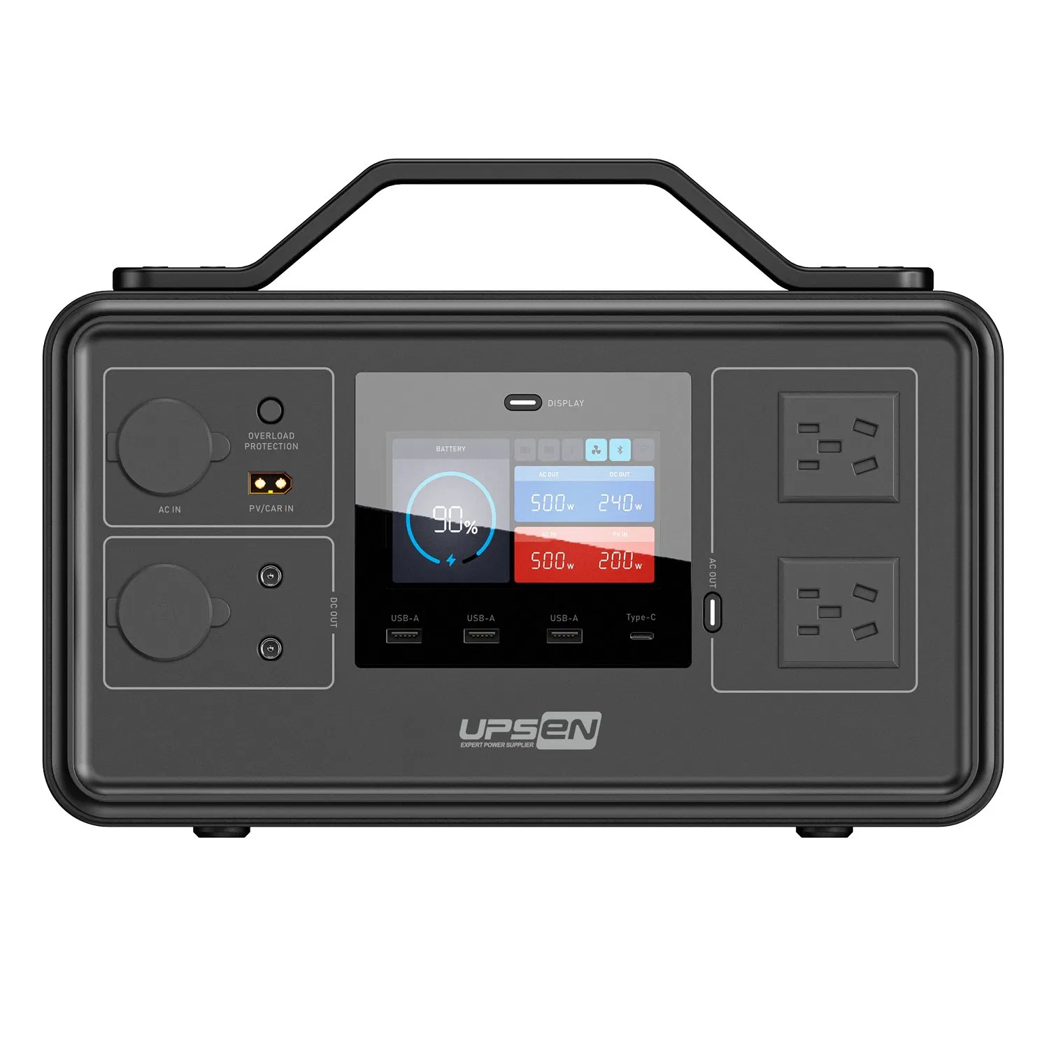 1000W Estación de Energía Portátil con LiFePO4 Batería y 230V Toma de Corriente - Generador Listo para Solar para Camping al Aire Libre, Respaldo de Emergencia en el Hogar y Uso en RV