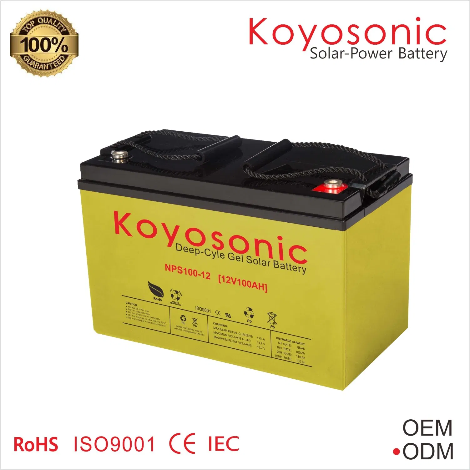 Batería de Almacenamiento Solar de Panel Solar Recargable 12V100ah 150ah 200ah 250ah Batería de Ciclo Profundo de Ácido Plomo Gel VRLA