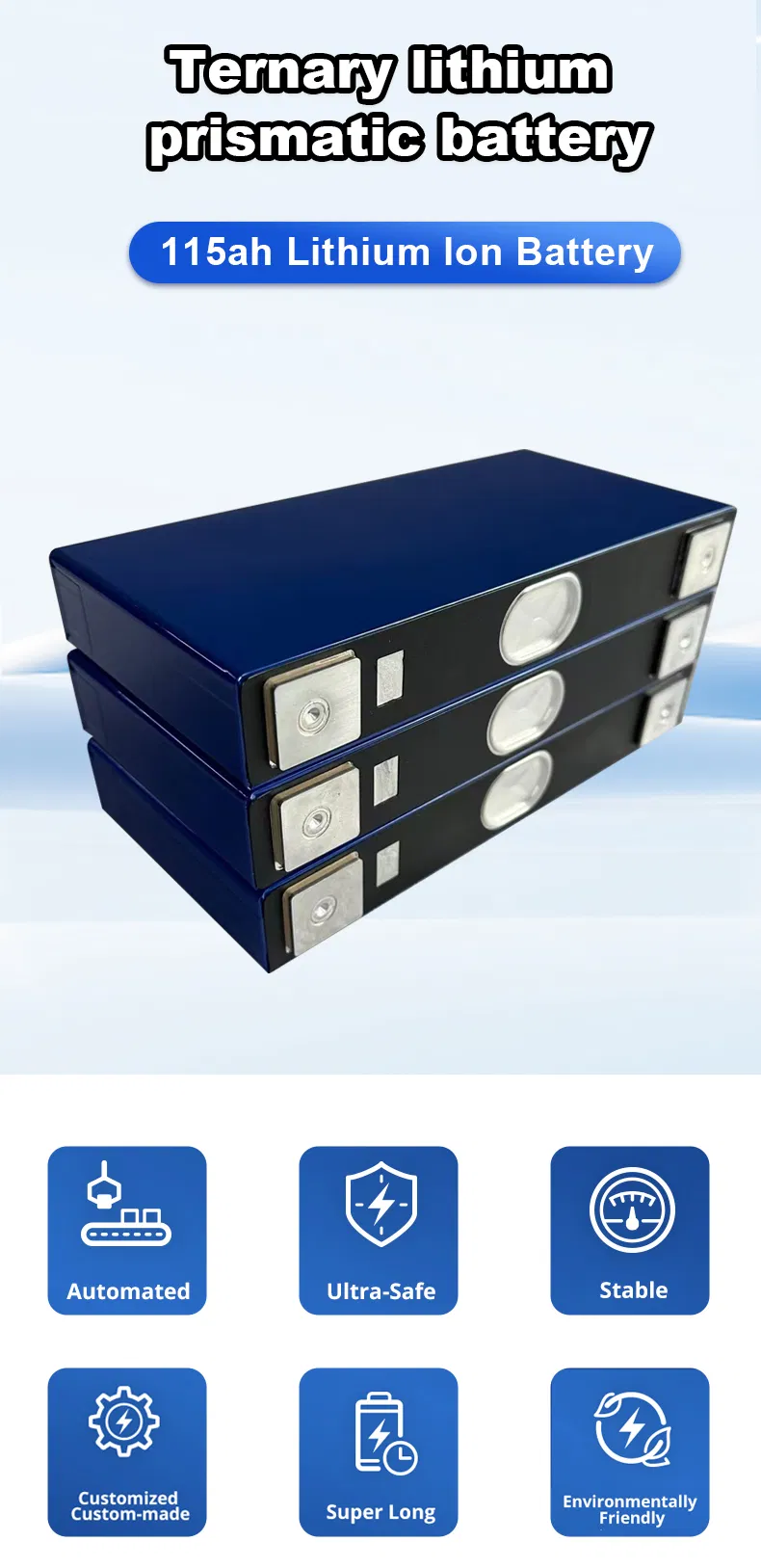 Svolt 3.7V 115ah Batería de Ión de Litio Prismática