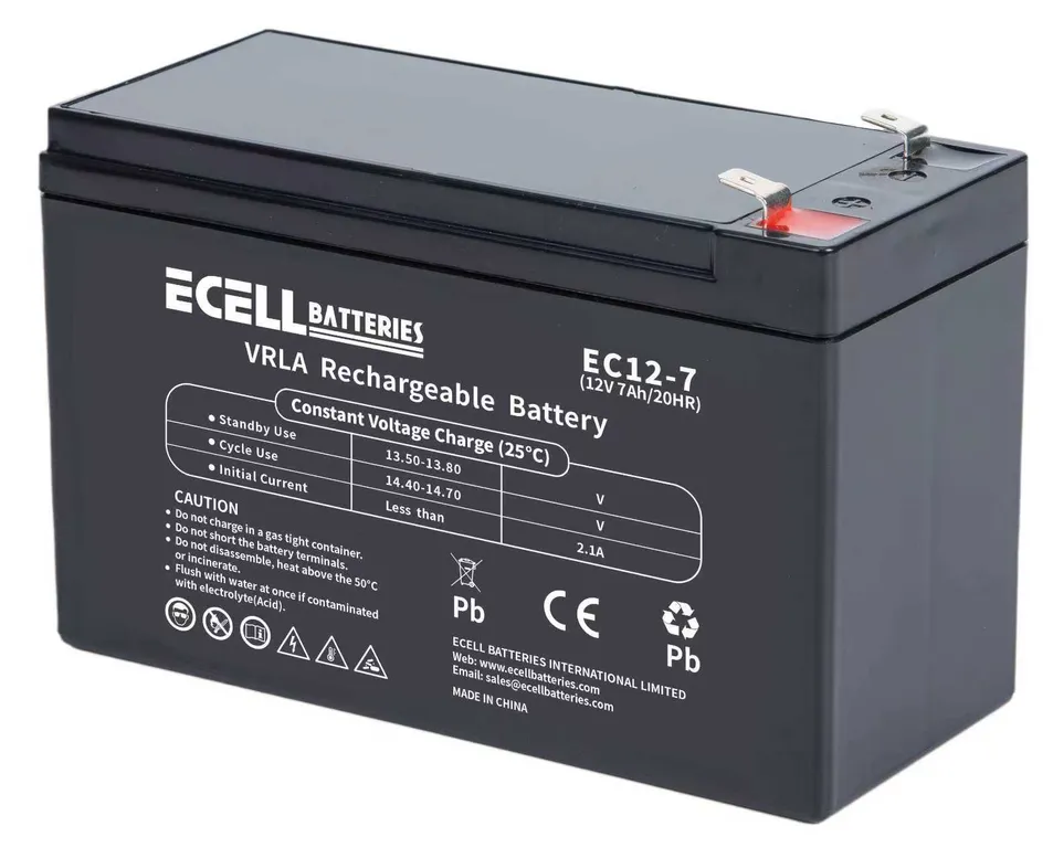 EC12-7 12V 7Ah batería recargable sellada de plomo ácido