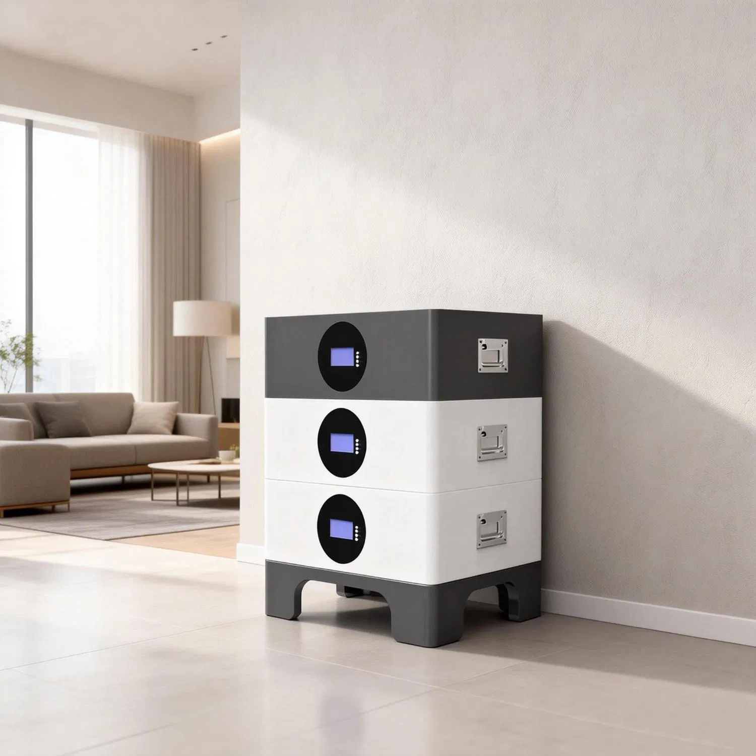 Casa personalizada off-grid de larga duración apilable LiFePO4 batería 51.2V 100ah