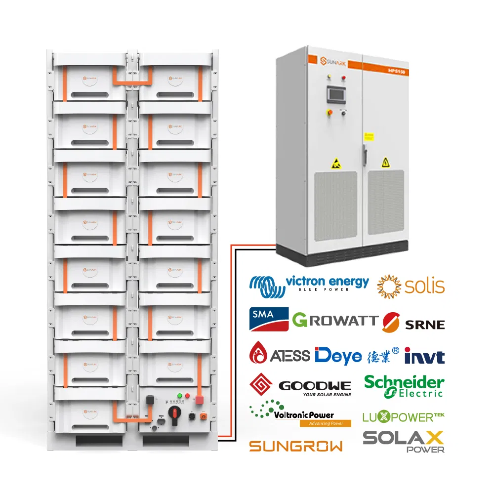 Batería de Alta Tensión Sunark 241kwh 500kwh para Almacenamiento de Energía LiFePO4 Sistema de Almacenamiento de Baterías de Energía Solar de Litio