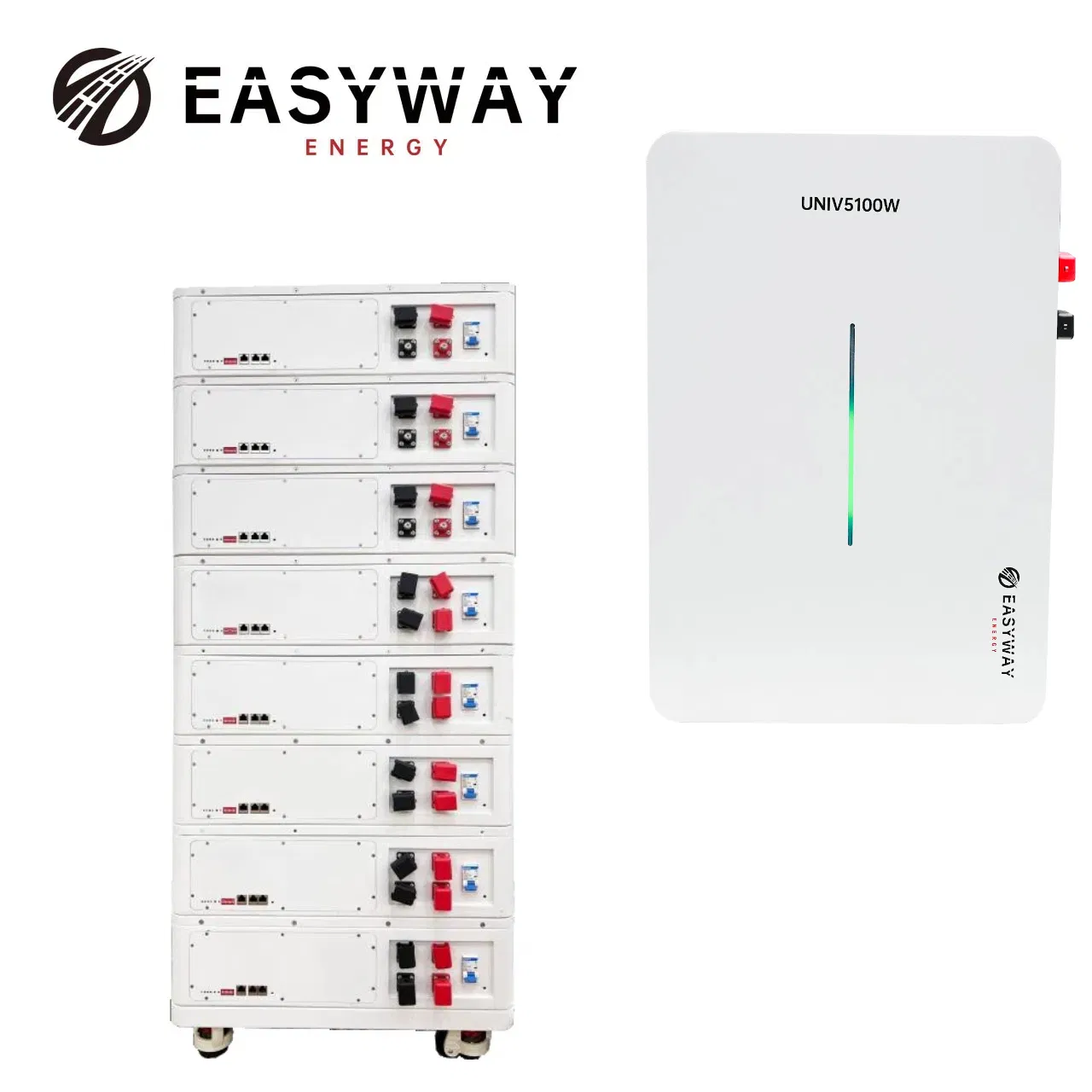 Easyway 5wkh 10wkh 15kwh 20kwh 30kwh 40kwh Almacenamiento de Energía Solar Alimentado por Batería LiFePO4 Batería Apilable