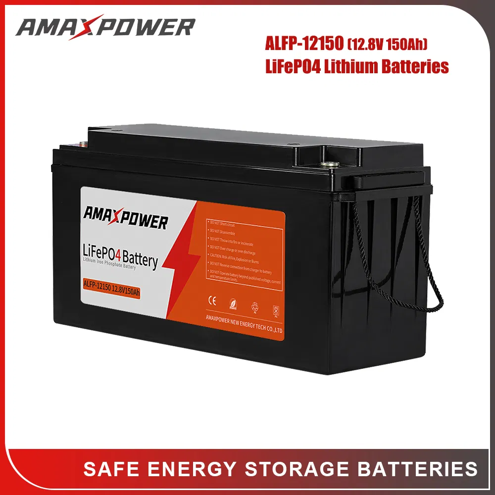 Batería de iones de litio Amaxpower 12V/24V/48V Lithium-Iron-Phosphate-Battery-LiFePO4 50ah 100ah 150ah 200ah 250ah 300ah para telecomunicaciones, solar, UPS, almacenamiento de energía de ciclo profundo