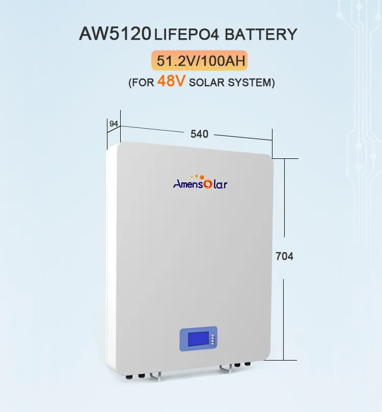 AW5120 Batería solar de montaje en pared panel frontal