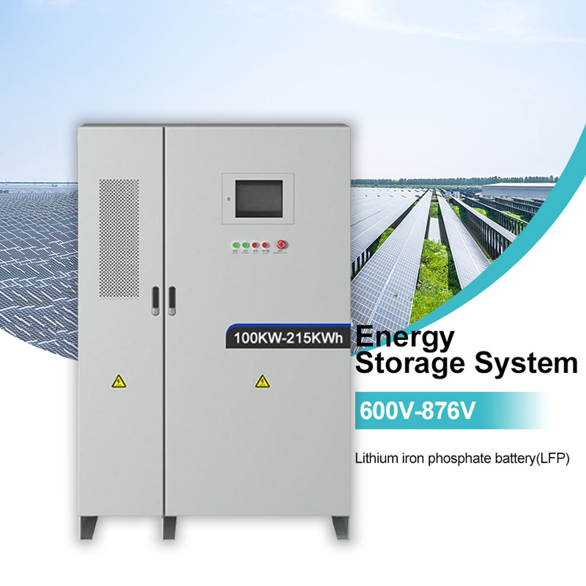 Gabinete de Almacenamiento de Energía Industrial y Comercial 200kw Batería Solar de Alto Voltaje 100kwh Batería de Iones de Litio 200kwh