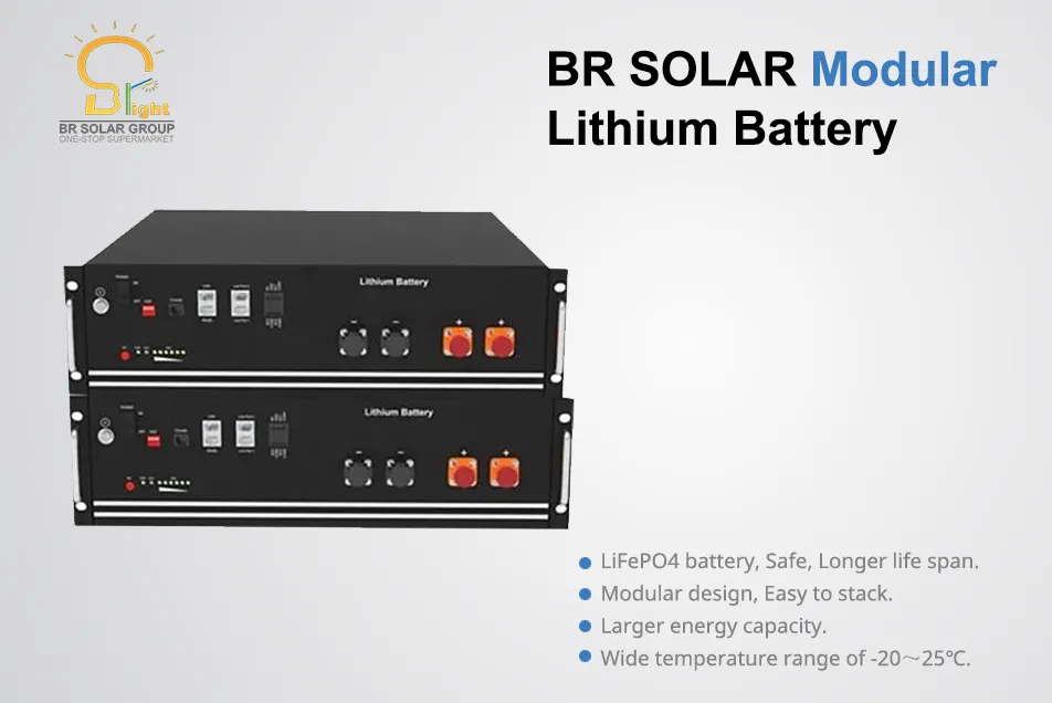 Sistema Solar Off Grid con Batería de Li-ion LFP LiFePO4 Br-LFP-48300 Litio
