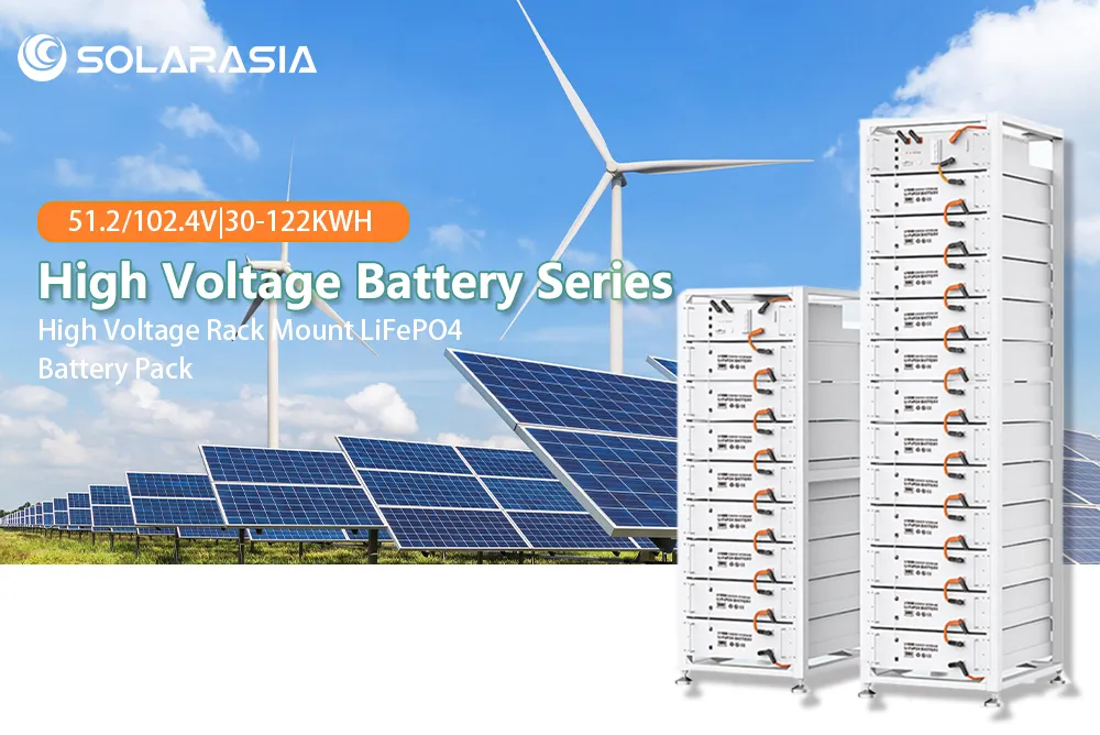 Sistema Montado en Rack de Alta Tensión de Almacenamiento de Energía Fotovoltaica con Batería de Iones de Litio LiFePO4 Paquete Solar 51.2V 102.4V 100ah 200ah 50ah 30kwh 122kwh fuera de la Red