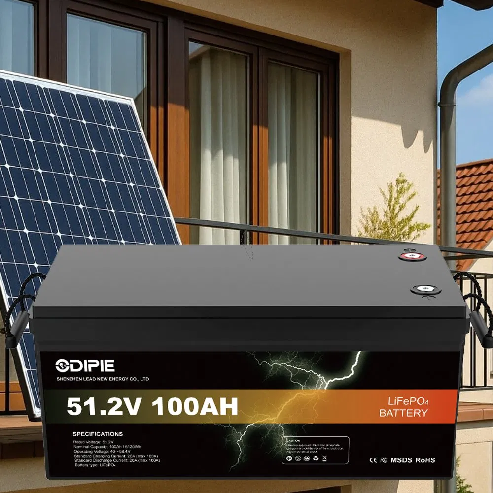 Personalizado 36V 48V 51.2V 100ah 5.12kwh CE Litio LiFePO4 Batería de Almacenamiento de Energía Solar para el Hogar con Calefacción Bluetooth OEM ODM Fábrica de China