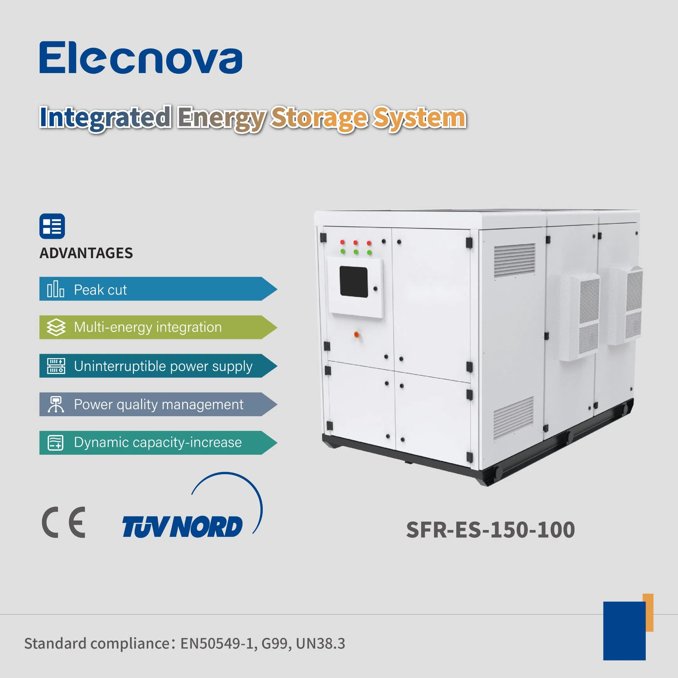 Baterías de almacenamiento de energía industrial y comercial Elecnova, sistema de energía solar energizador