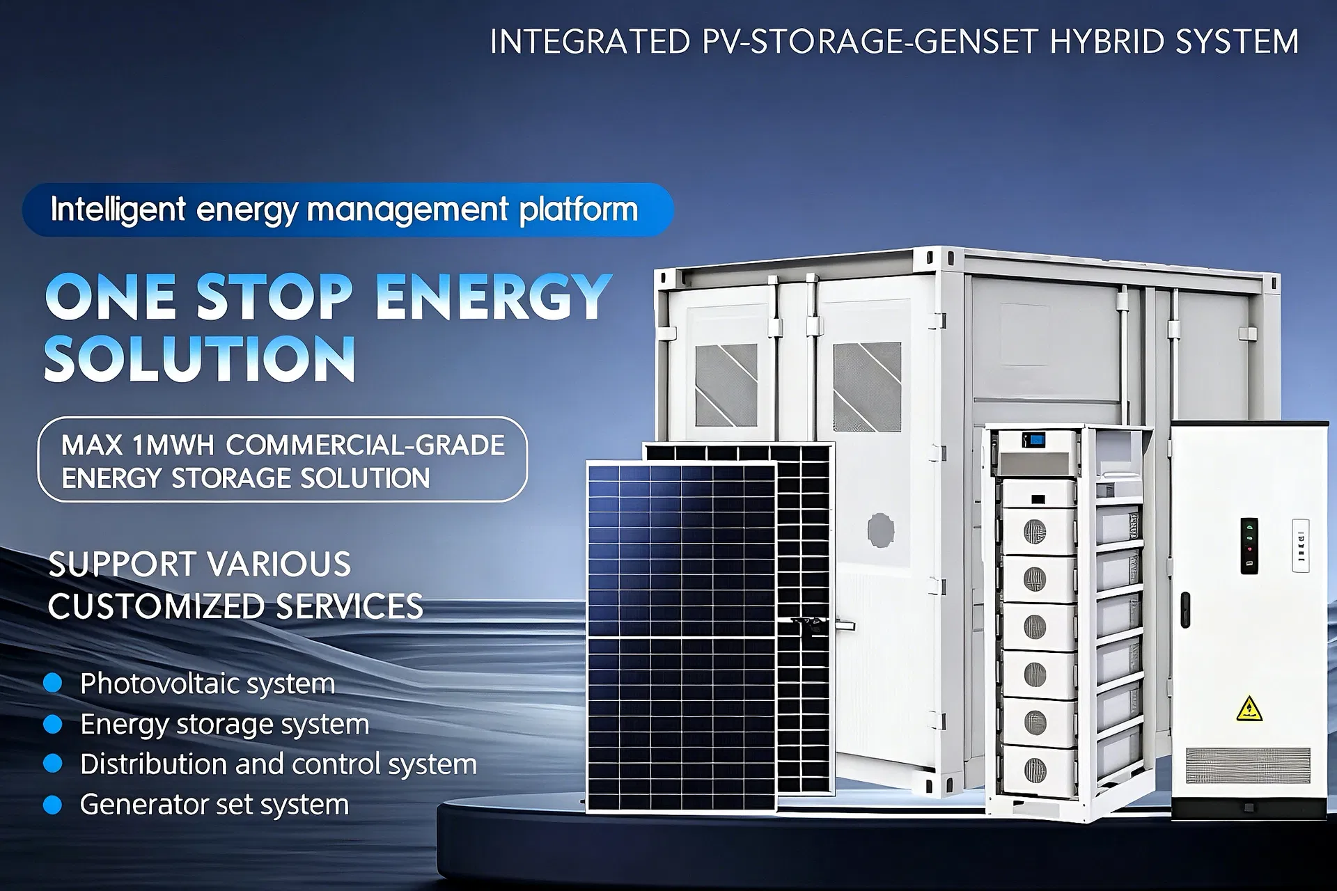Bess al aire libre 50kw 100kwh Batería de litio industrial y comercial LiFePO4 Sistema de almacenamiento de energía en contenedor