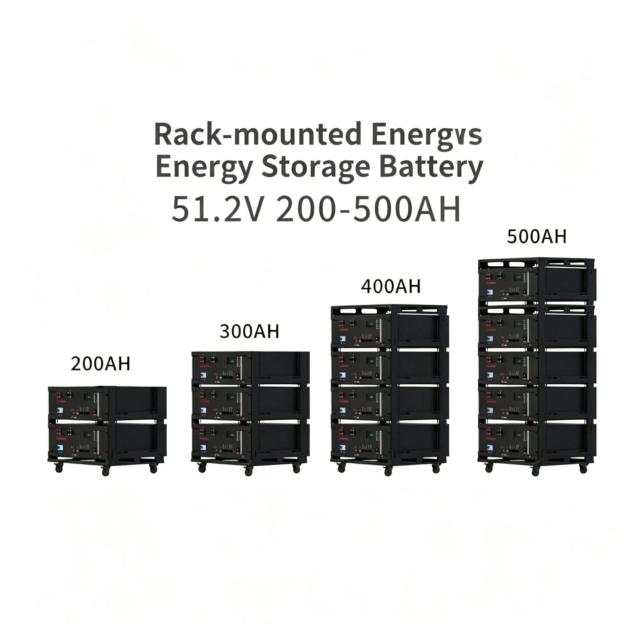 51.2V 48V 200ah 10kwh Montaje en Rack de Litio LiFePO4 Batería con BMS Integrado Sistema de Almacenamiento de Energía Solar para el Hogar