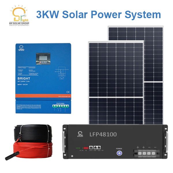 Sistema Solar Off Grid con Batería de Li-ion LFP LiFePO4 Br-LFP-48300 Litio