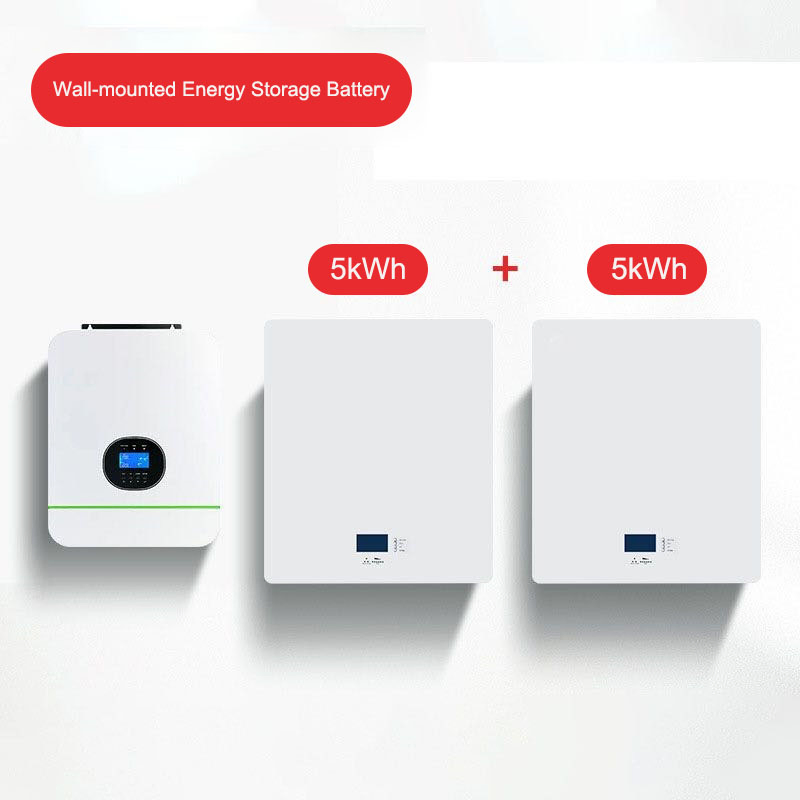 Baterías de Ión de Litio Personalizadas 5kwh Paquetes de Almacenamiento de Energía Solar para el Hogar Respaldo de Energía de Emergencia Montadas en la Pared Batería de Litio