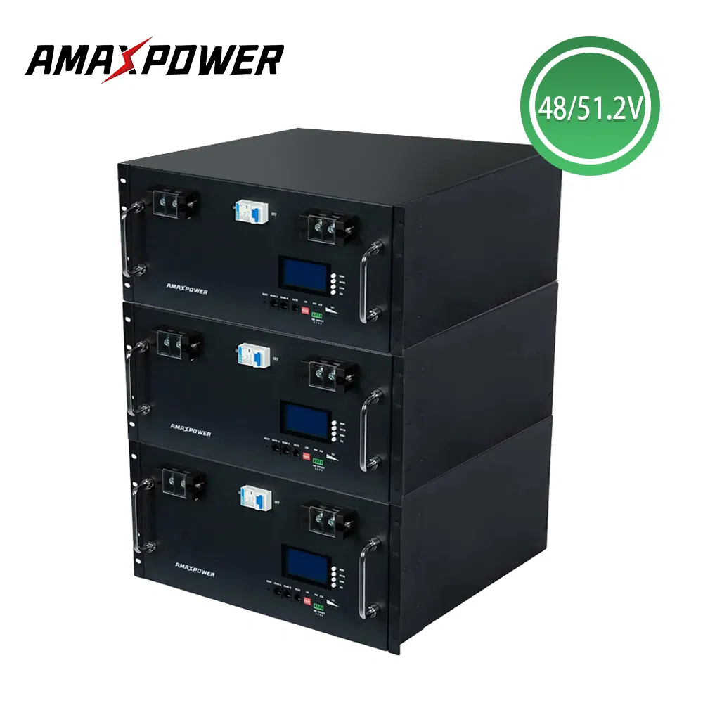Mejor Vendedor 6000 Ciclos de Vida de Bajo Voltaje Montado en Rack para Uso en el Hogar 48V/51.2V Celdas de Litio de Alta Tasa LiFePO4 Batería para Sistema Solar con BMS Inteligente