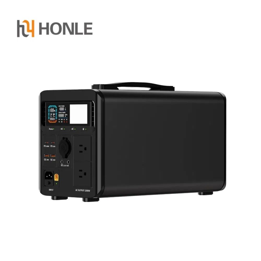 Banco de energía solar portátil Honle generador solar estación de energía para camping respaldo con panel solar banco de energía portátil batería solar