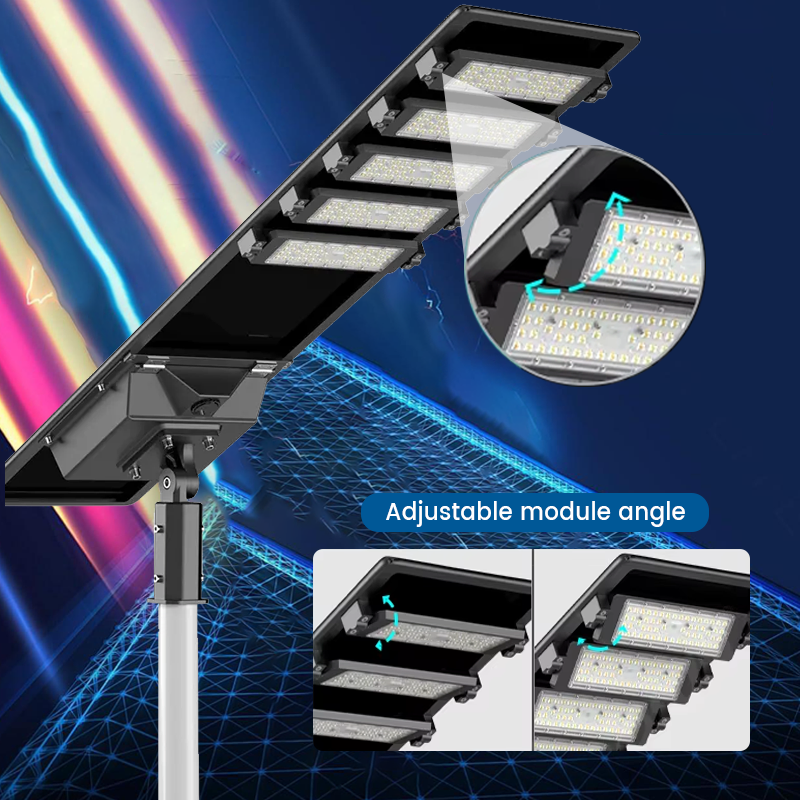 Aluminio para Exteriores 100W-700W Lámpara Solar de Calle IP65 Impermeable Integrada LED Todo en Uno Cuerpo de Aluminio Jardín Alimentada por Batería