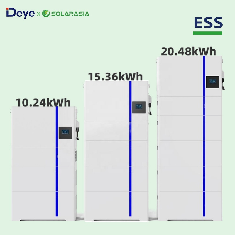 Deye 5kwh 10kwh 15kwh Batería de Almacenamiento de Energía del Hogar Ess LiFePO4 51.2V 100ah Batería Solar para Proyectos de Respaldo Residencial Híbrido Fuera de la Red
