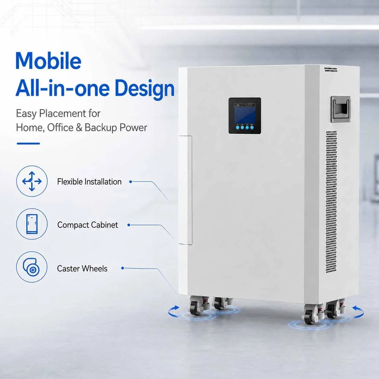 Sistema de Almacenamiento de Energía Residencial con Batería de Litio Solar Montada en Pila Todo en Uno 5kwh 10kwh 15kwh 20kwh