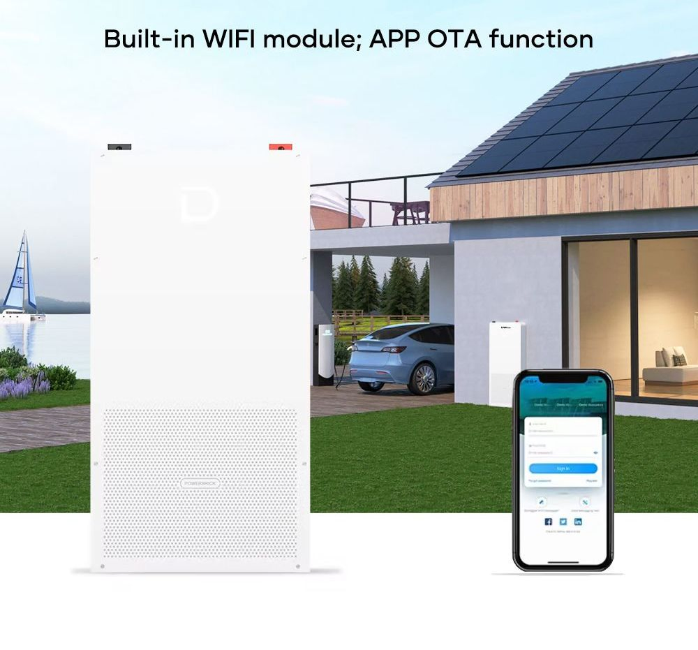 Batería Solar Dyness Powerbrick LiFePO4 15kwh 51.2V Batería de Litio Dyness Batería de Ciclo Profundo para Sistema de Almacenamiento de Energía Solar Residencial y Hogar