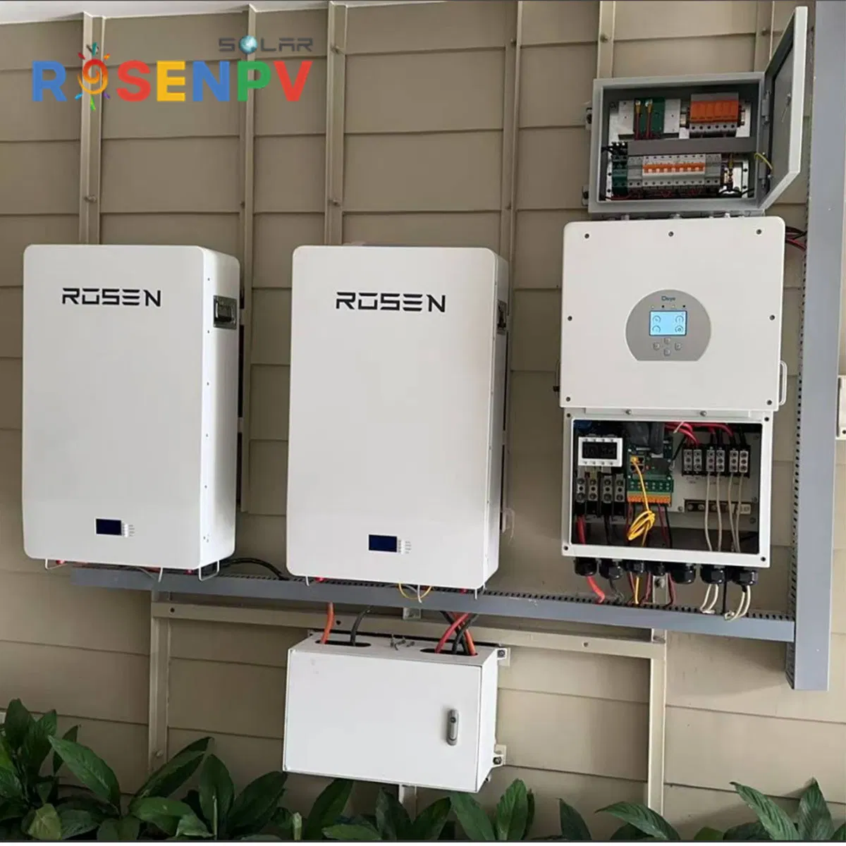 Rosen 10kw Sistema Solar Híbrido 30kw 50kw 100kw Almacenamiento de Baterías de Litio