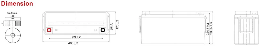 12V LiFePO4 Baterías 12V 200ah Batería de Ciclo Profundo de Almacenamiento Solar de Litio