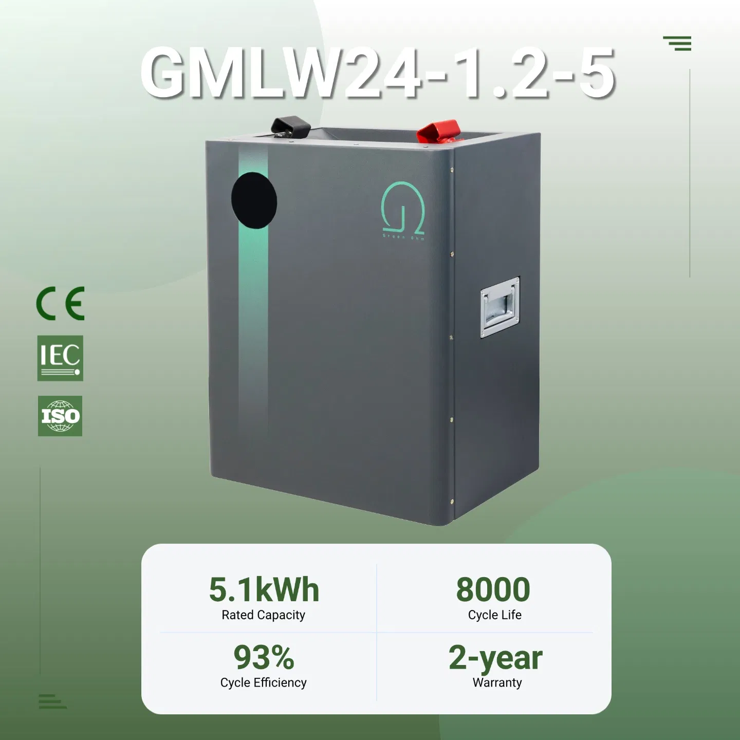 5kwh Batería de Litio Recargable para Almacenamiento de Energía Solar LiFePO4 Sistema de Almacenamiento de Energía para el Hogar Batería de Respaldo Suministro de Energía Batería para Motocicletas