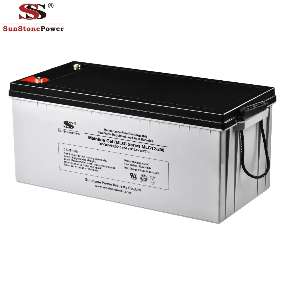 12V 200ah Batería de Gel Ciclo Profundo Batería Solar Batería de Gel Recargable Libre de Mantenimiento