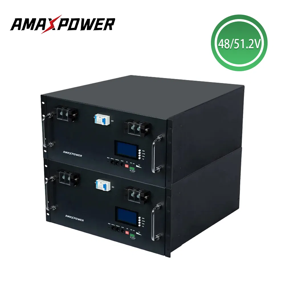 Mejor Vendedor 6000 Ciclos de Vida de Bajo Voltaje Montado en Rack para Uso en el Hogar 48V/51.2V Celdas de Litio de Alta Tasa LiFePO4 Batería para Sistema Solar con BMS Inteligente
