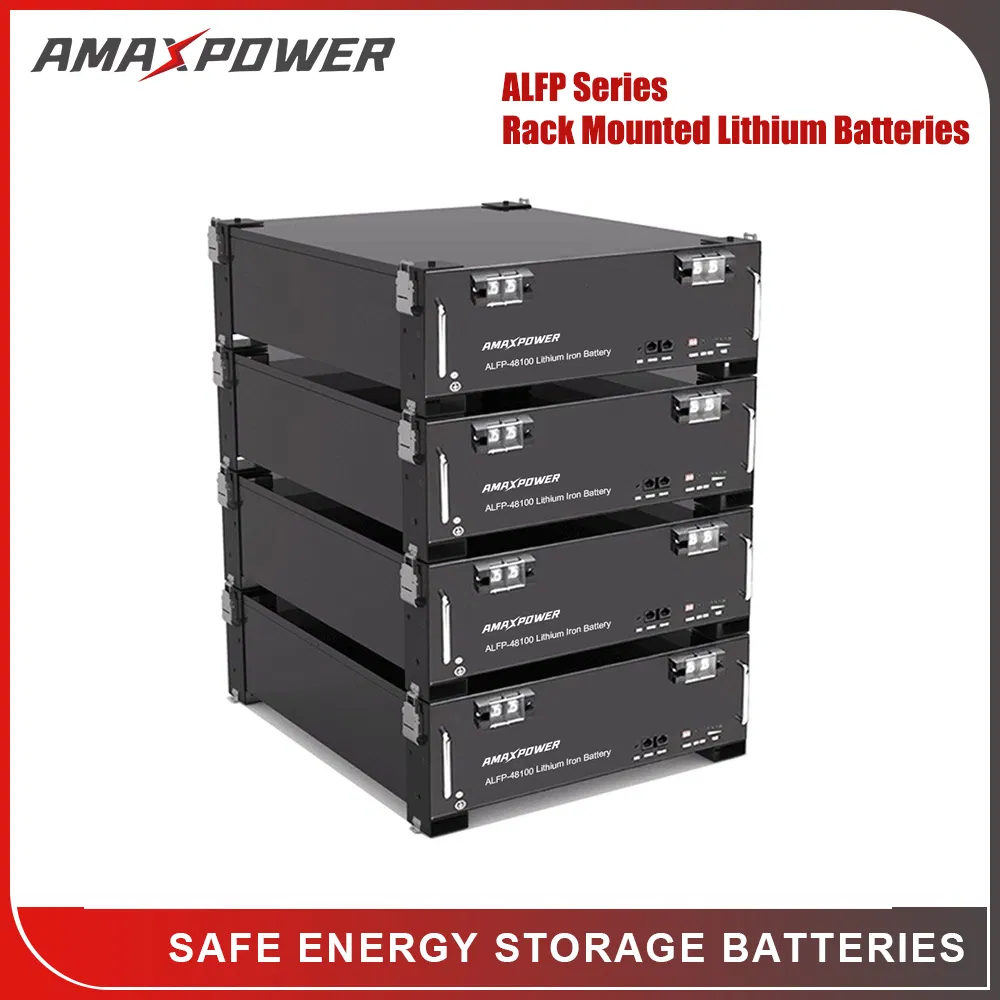 Batería de Almacenamiento de Energía de Ciclo Profundo Montada en Rack 51.2V 10/15/20/30/5kwh Recargable LiFePO4 12V 24V 48V Ion de Litio 100ah 200ah 300ah Batería de Almacenamiento de Sistema Solar