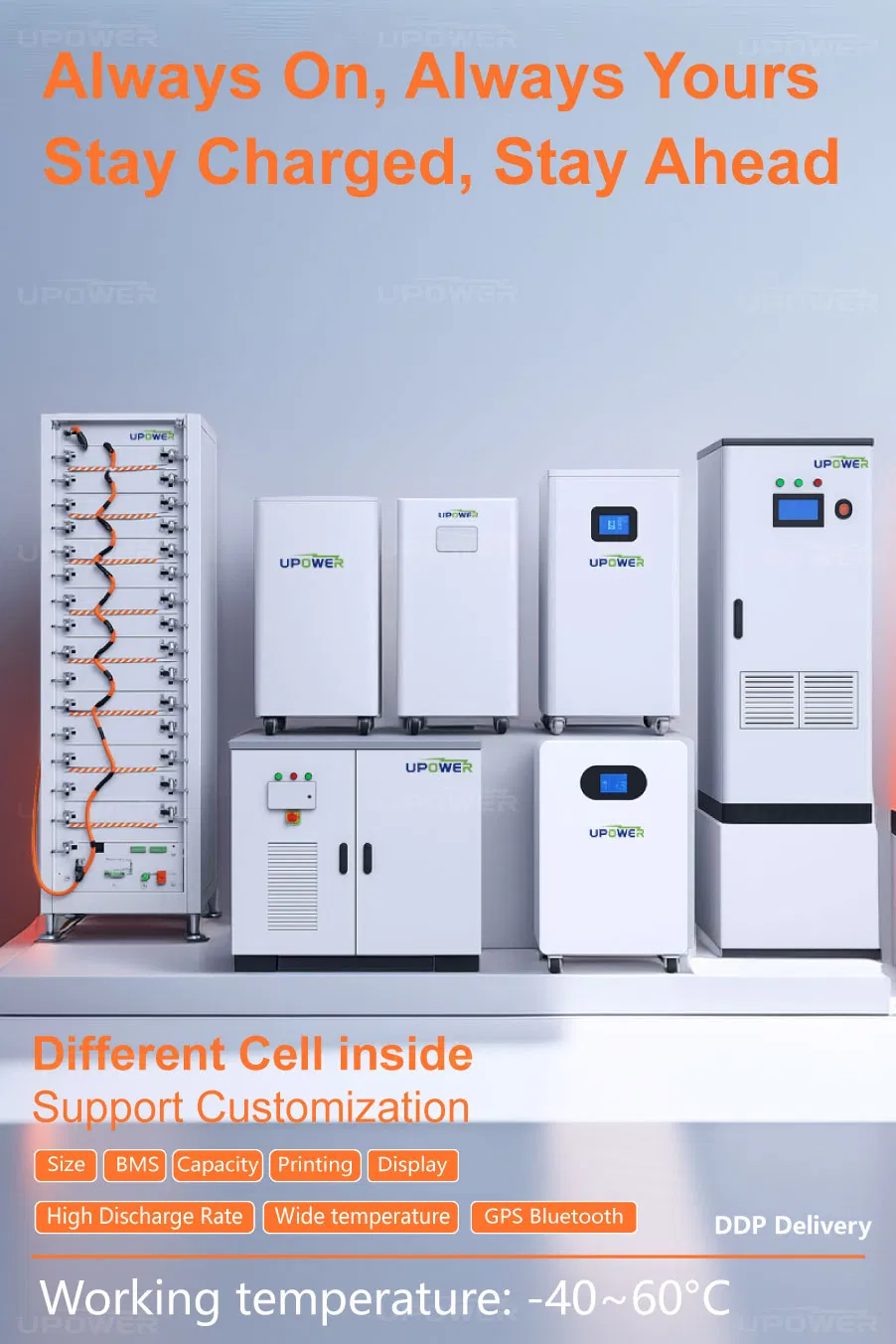 Sistema de Almacenamiento de Energía Solar Industrial y Comercial OEM&ODM 400V LiFePO4 Batería 100ah 200ah Montaje en Estante Apilado de Aire