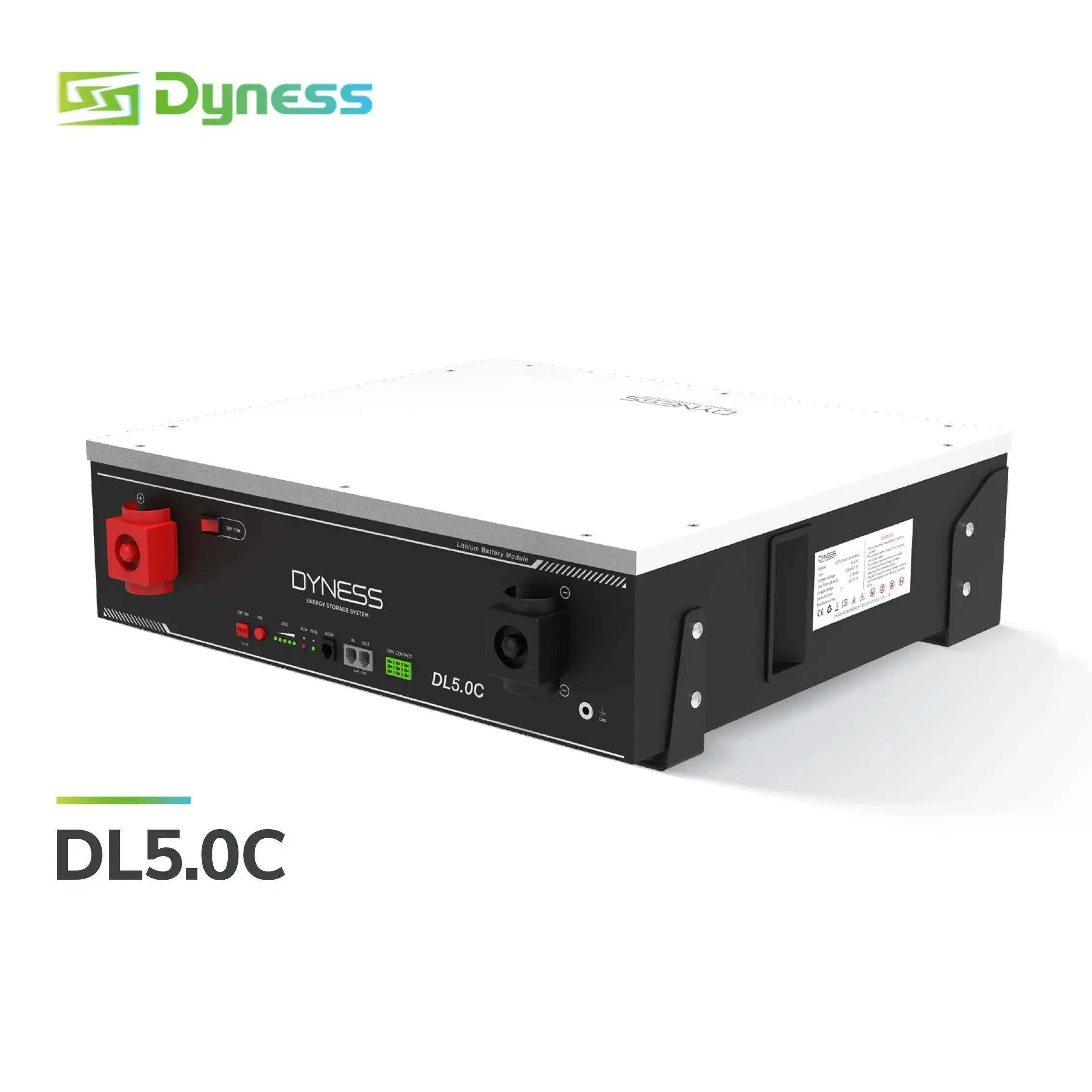 Marca Dyness Dl5.0c Baja Tensión LiFePO4 Batería Solar para Sistema de Energía en el Hogar 51.2V 100ah Montada en la Pared 5kwh Precio de Baterías de Litio