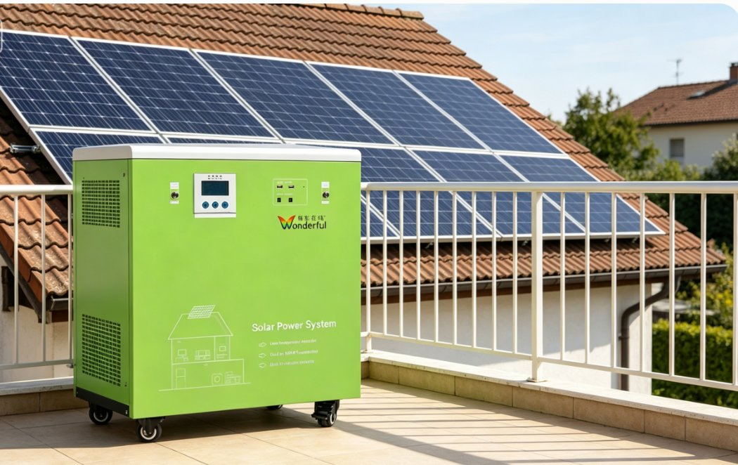 Kit de Sistema de Energía Solar Completo 1/1.5/3/6kw Almacenamiento de Batería de Energía Solar con Controlador MPPT de Silicio Policristalino