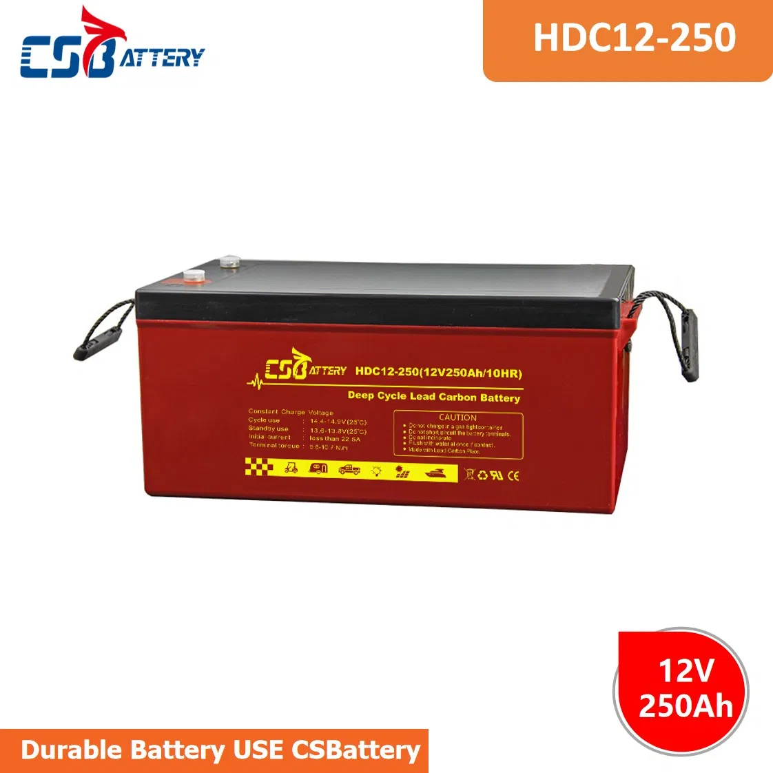 Csbattery 6V420ah Batería de Plomo-Carbono de Ciclo Profundo de Calidad Trojan para Inversor Solar Herramienta Eléctrica Scooter Bicicleta Vehículo/CSR