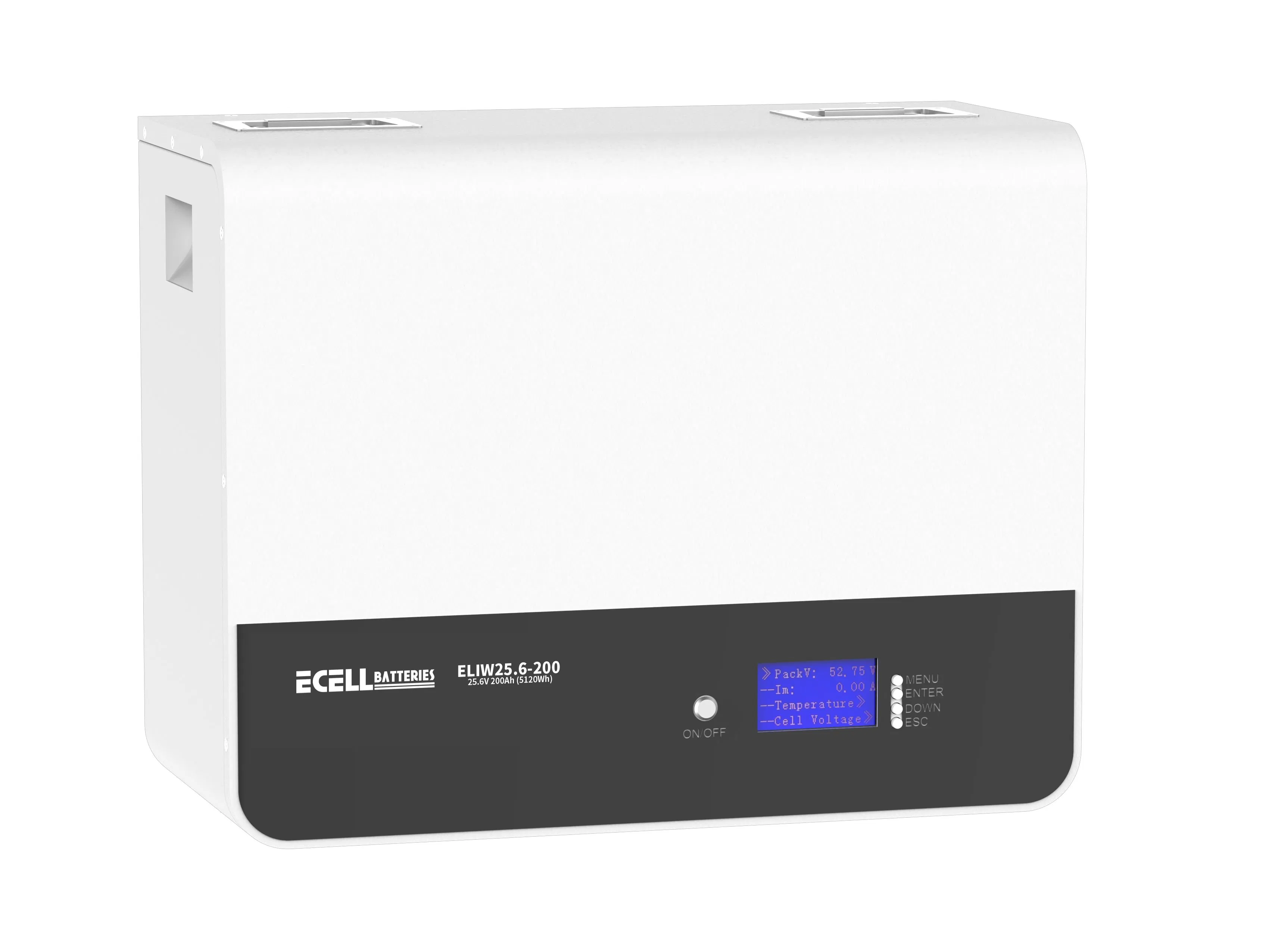 Baterías Ecell de fábrica en China 12V 24V 12.8V 25.6V 48V 51.2V 100ah 5kwh 200ah de litio LiFePO4 batería montada en la pared 10kwh 150ah para uso residencial de energía solar Bess