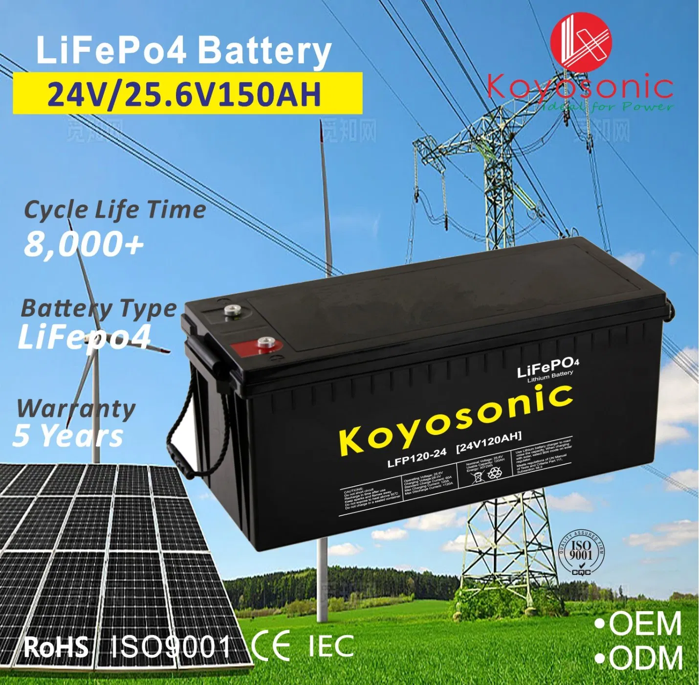 15kwh 20kwh LiFePO4 Batería de Litio para Sistema de Almacenamiento de Energía Solar Residencial