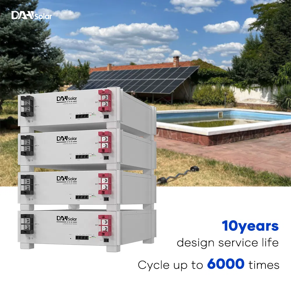 Logo Personalizado 48V 51.2V 100ah BMS de Batería de Litio 5kwh 10kwh Almacenamiento de Energía Solar en Rack para el Hogar LiFePO4 Batería