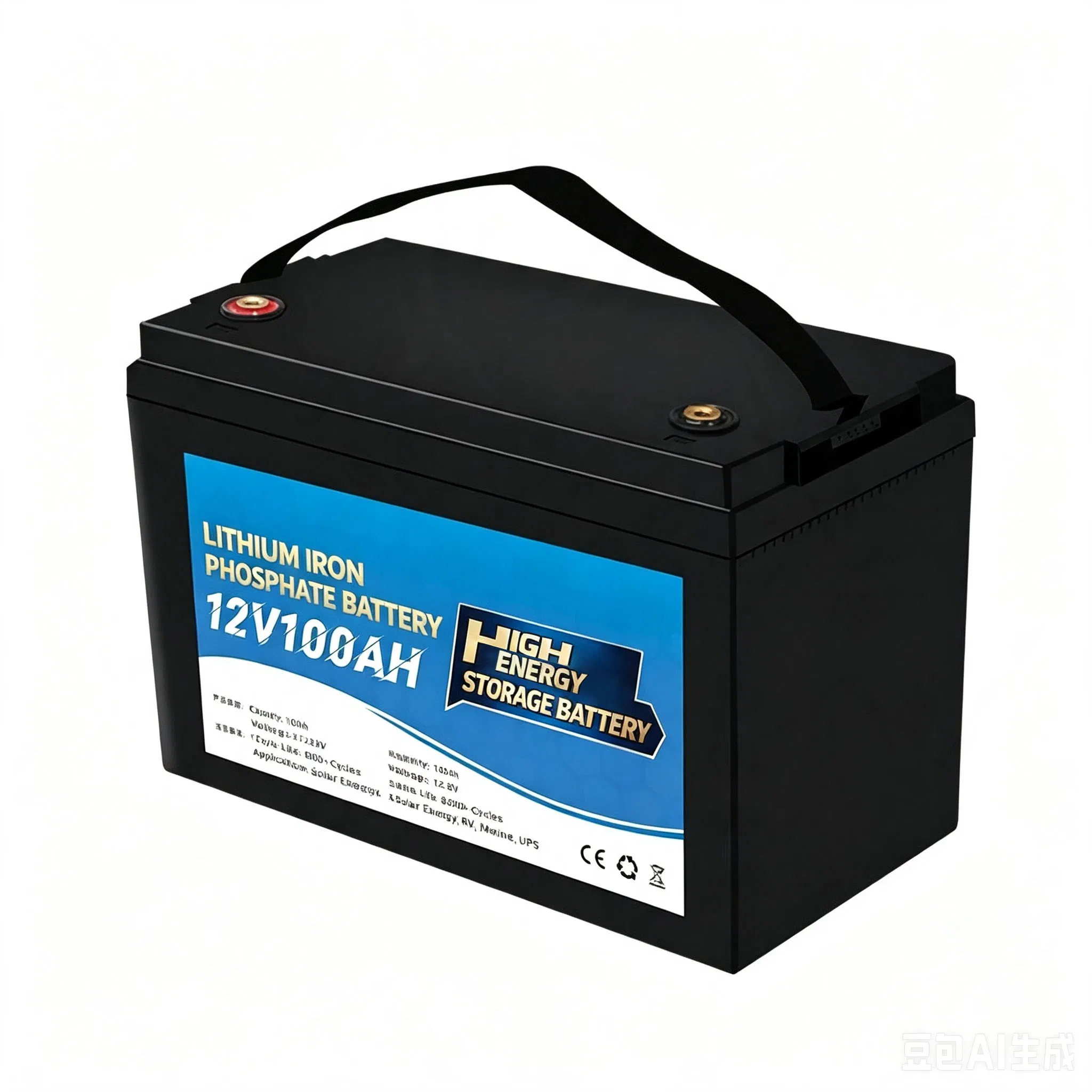 Batería LiFePO4 de Fosfato de Hierro de Litio 12.8V 6ah-300ah para Almacenamiento de Energía Solar, Caravana, Barco, Suministro de Energía Fuera de la Red
