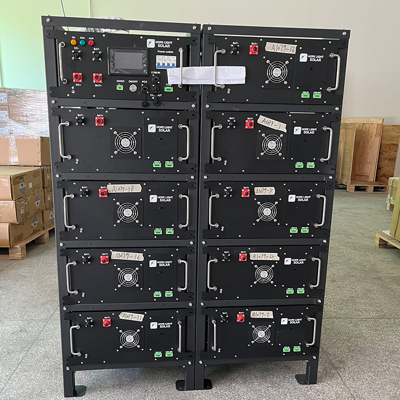 Almacenamiento de Energía de Alta Tensión 50kwh 100kwh 150kwh 200kwh LiFePO4 Solución de Batería de Panel Solar para Proyecto