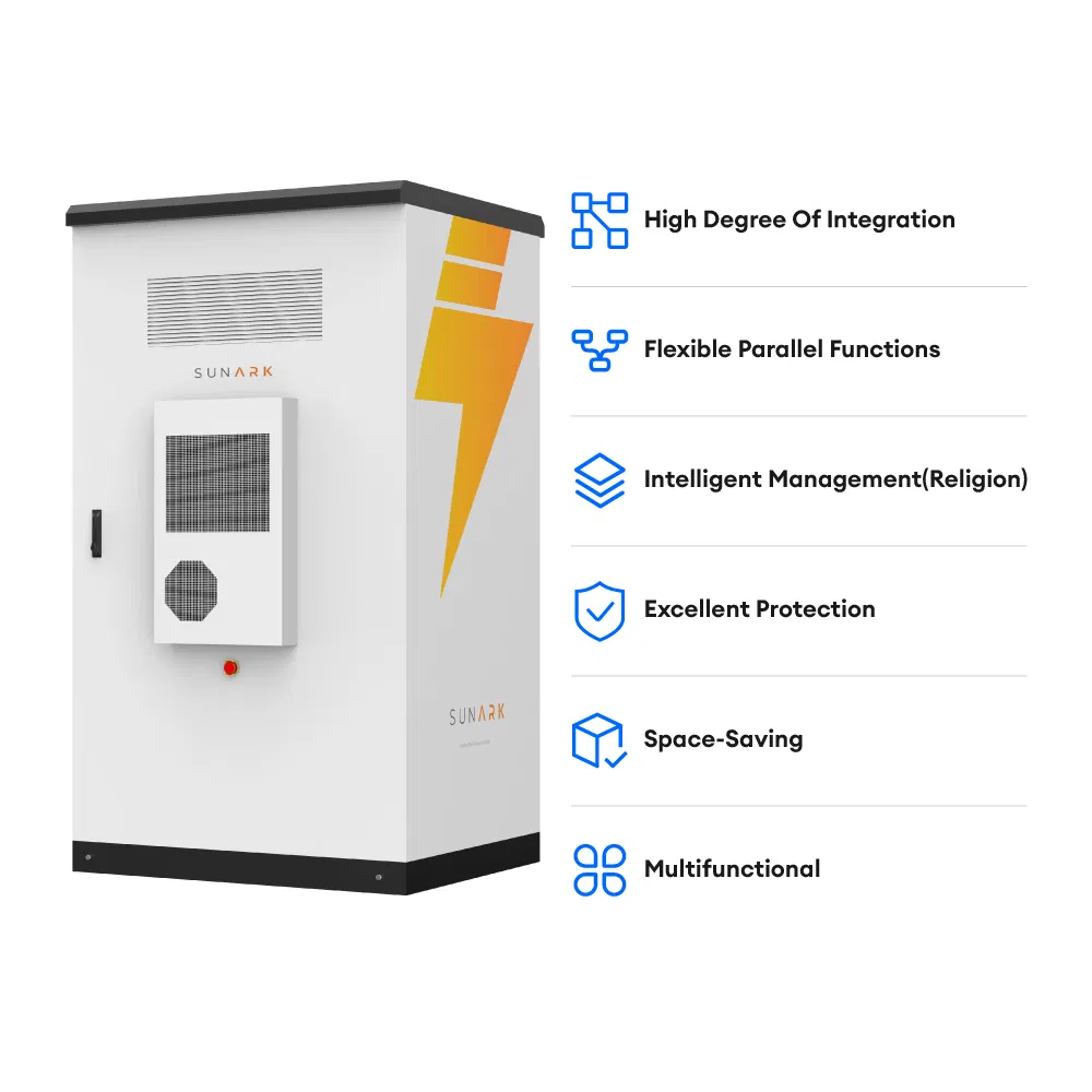 Sistema de Almacenamiento de Energía Industrial de Baterías con la Mayor Seguridad 100kw 225kwh Gabinete Bess para Solar