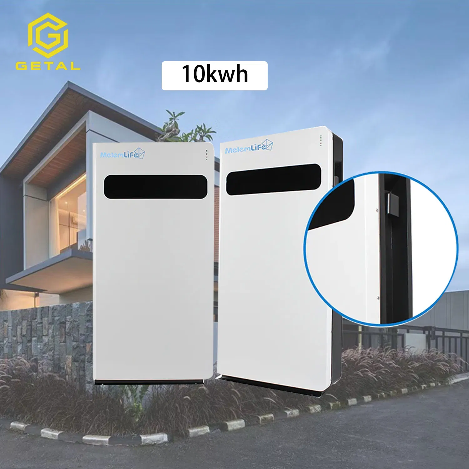 Métricas de Alto Rendimiento 51.2V 10kwh Batería de Energía Solar Residencial de Doble Color