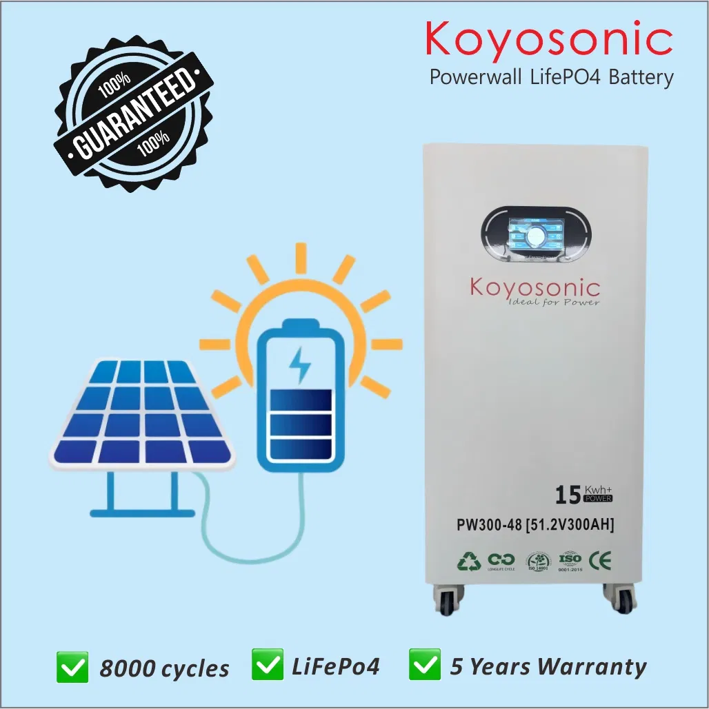 15kwh 20kwh LiFePO4 Batería de Litio para Sistema de Almacenamiento de Energía Solar Residencial