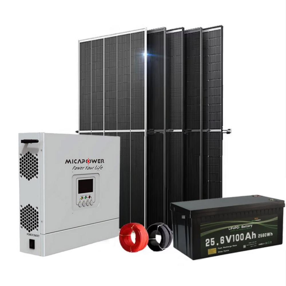 Mica 3kwh sistema de almacenamiento solar fuera de la red 24V 50ah 100ah 150ah 200ah paquete de batería de litio LiFePO4 con inversor para sistema de almacenamiento solar en RV/marina hogar Ksa