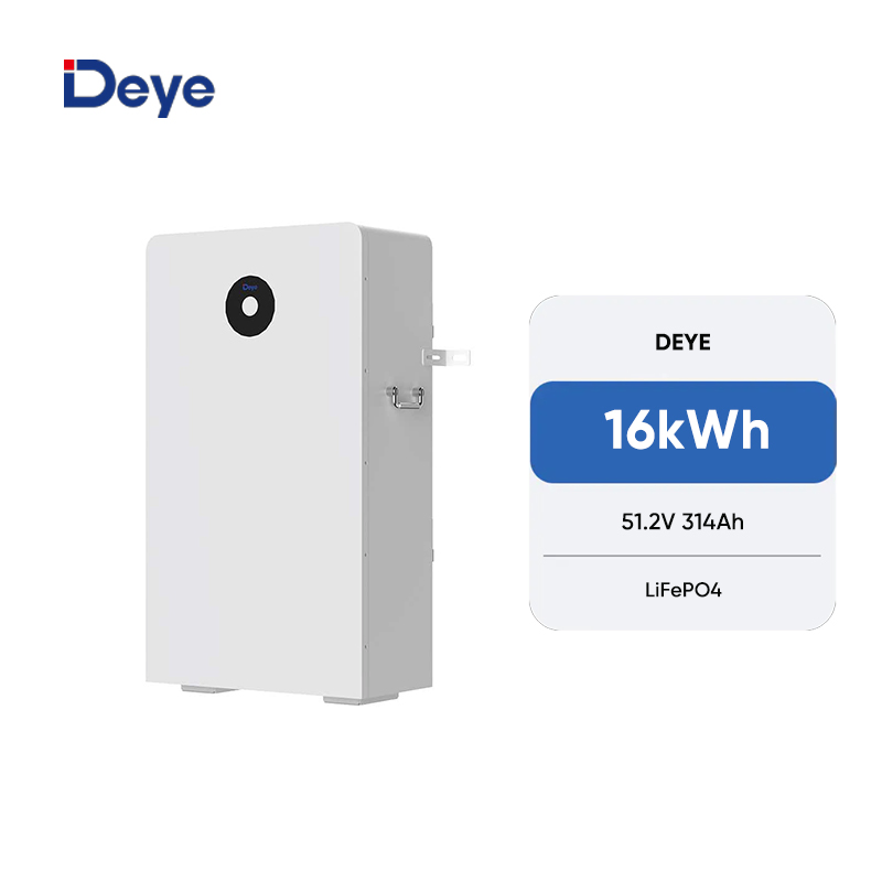 Uso Residencial en Casa 16kwh Deye RW-F16 Batería de Litio de Bajo Voltaje 51.2V 314ah Almacenamiento de Energía Solar LiFePO4 Baterías para Inversor Deye