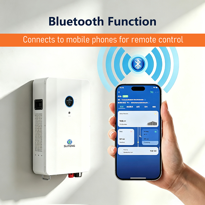 Smart Wall Mounted 51.2V 100ah 5kwh LiFePO4 Home Battery Storage System with Solar Inverter