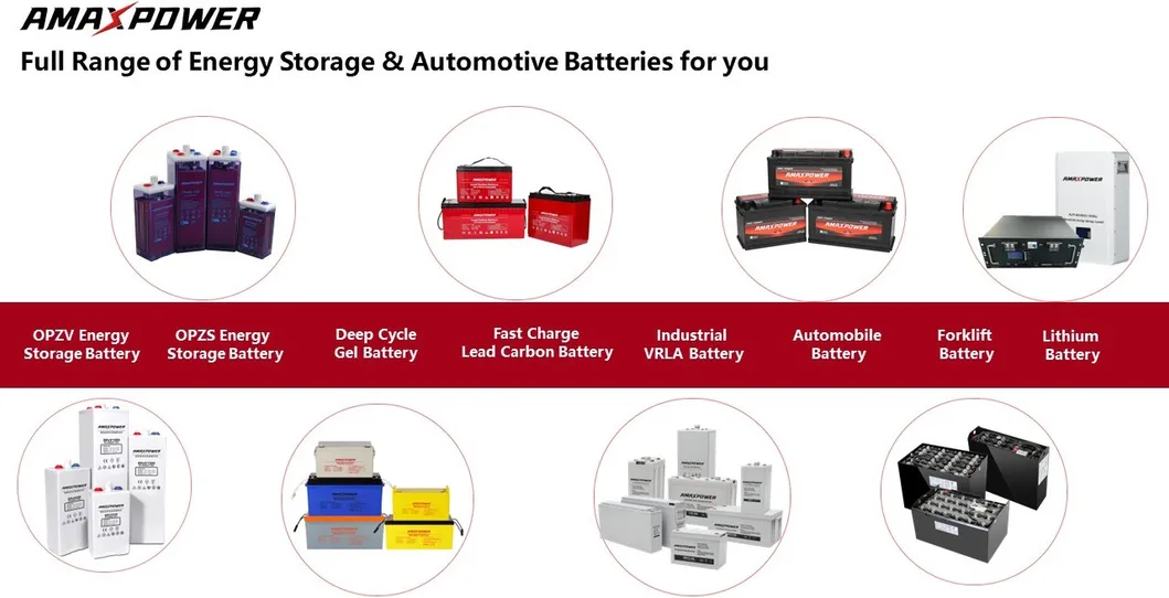 Batería de almacenamiento de energía recargable 2V/6V/12V de ciclo profundo gel de alta calidad