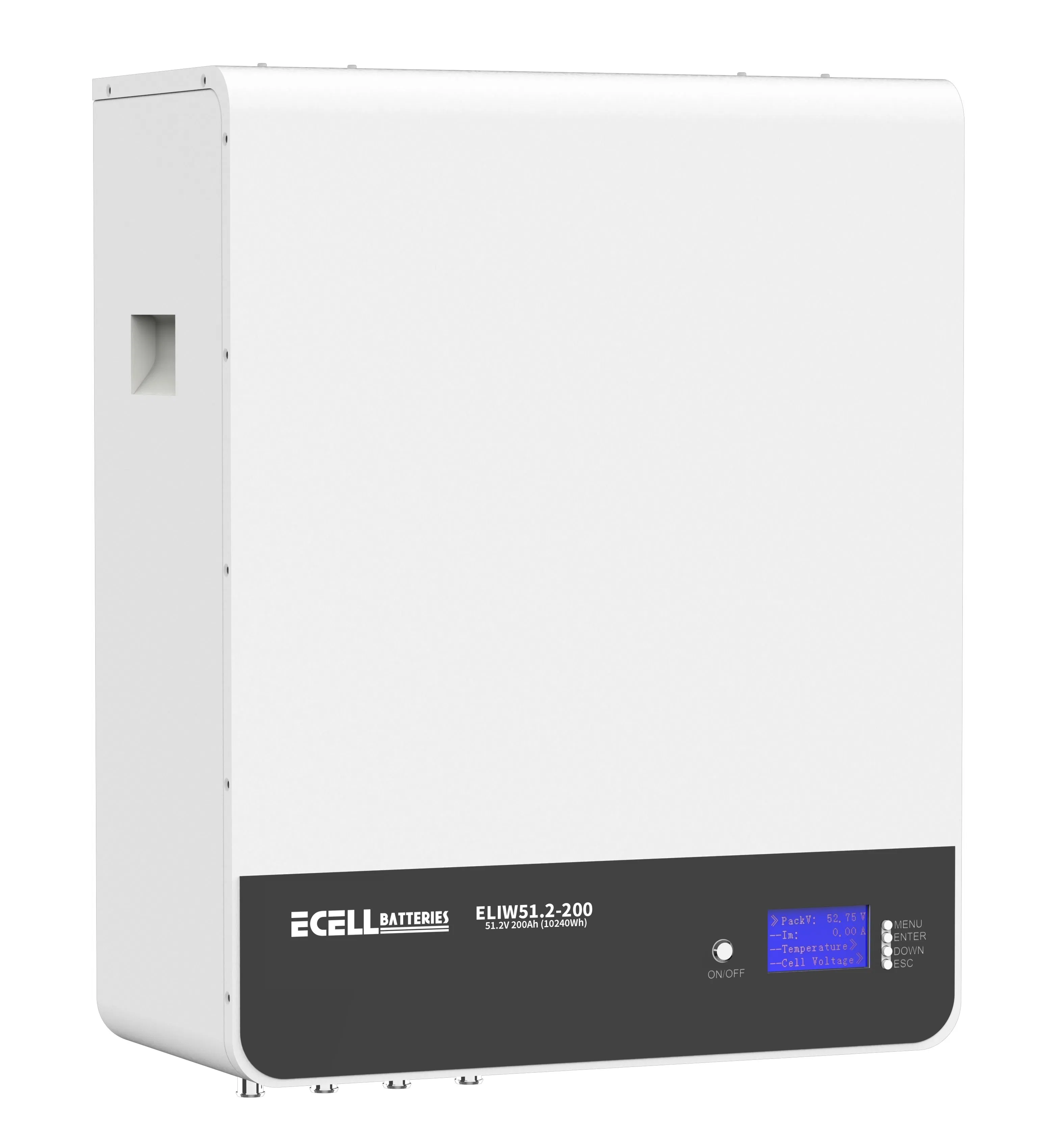 Baterías Ecell de fábrica en China 12V 24V 12.8V 25.6V 48V 51.2V 100ah 5kwh 200ah de litio LiFePO4 batería montada en la pared 10kwh 150ah para uso residencial de energía solar Bess