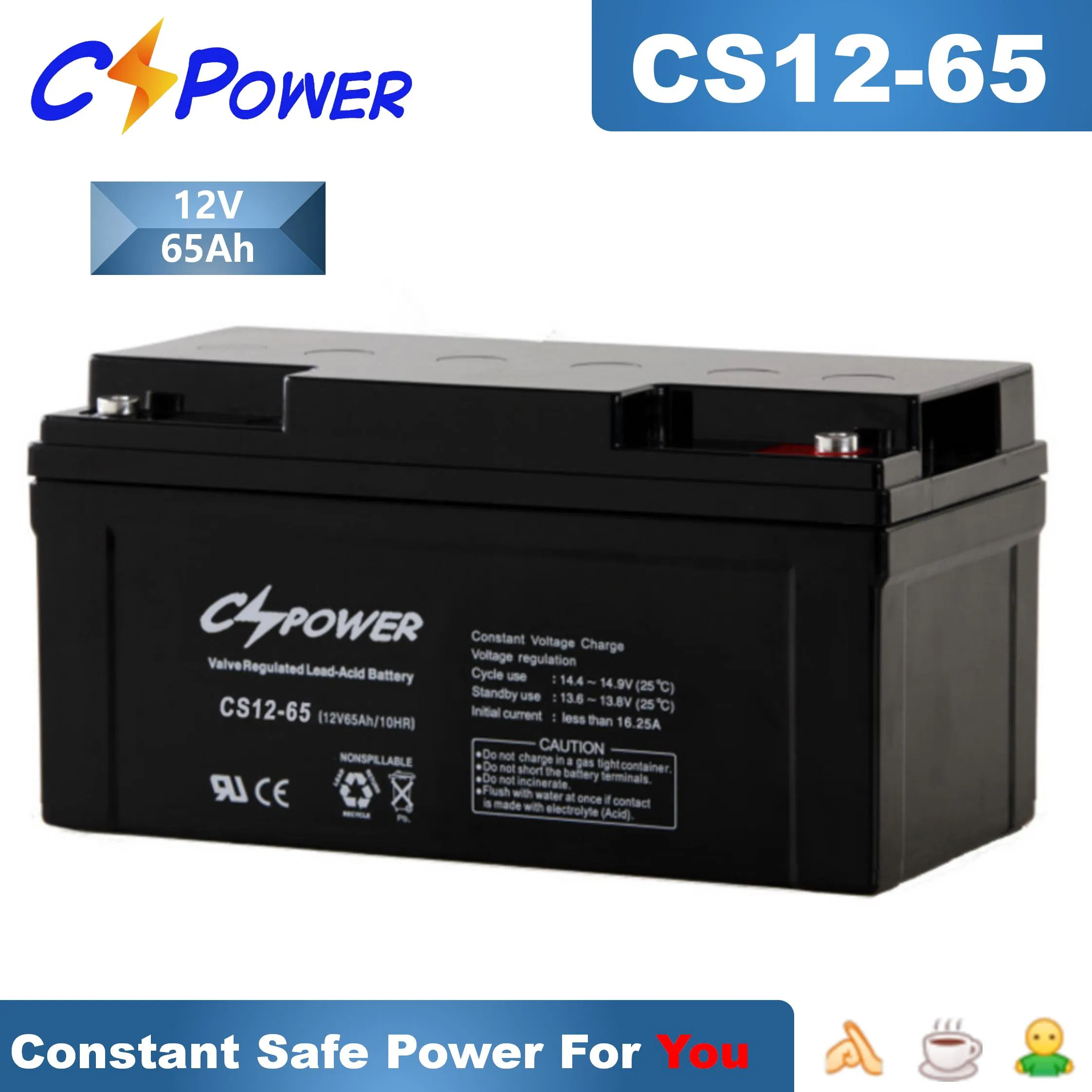 Acumuladores Cspower aprobados por IEC 12V 200ah Batería solar VRLA-AGM/UPS de respaldo - Mantenimiento de batería recargable de almacenamiento de ácido/ CSL