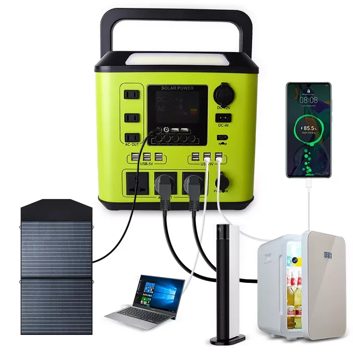 1500W 2000W 3000W Estación de energía solar portátil recargable con batería de litio y carga inalámbrica
